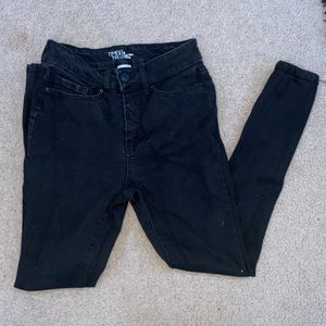 black high rise skinny jeans